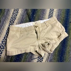 Khaki Hollister Short Shorts